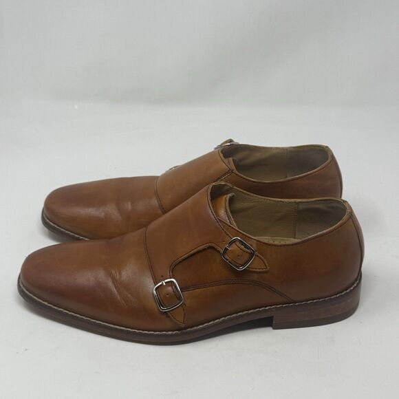 Cole Haan Giraldo Double Monk Strap Dress Shoes Mens 8 M British Tan Brown - Picture 4 of 16